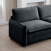 VYNXARIA Ottomans and Benches - Grey Corduroy Footstool for 2, 3, and 4 Seater Sofa Combinations - 4 of 4