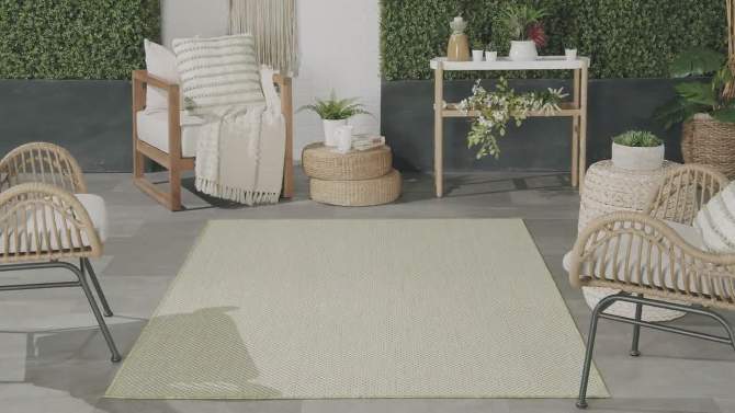 Nourison Courtyard Modern Easy Care Outdoor Rug, 2 of 12, play video