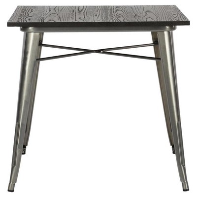 Photo 1 of Fiora Square Metal Dining Table with Wood Top - Dorel Home Products