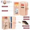 Clotth Floral Vegan Leather Wallet for Women - Large Capacity RFID Blocking Trifold Wallet with 20 Card Slots for Daily Use - 3 of 4