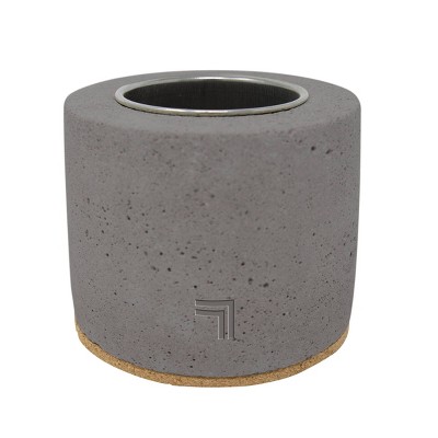 Gray Concrete Tabletop Fire Pit with Lid