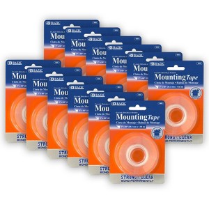 BAZIC Products® Double Sided Clear Mounting Tape, 1" x 60", Pack of 12 - 1 of 1
