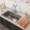 CASAINC 32" Undermount Single Bowl Stainless Steel Workstation Kitchen Sink with Included Sliding-Accessories - 3 of 4