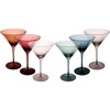 The Wine Savant Large Italian Muted Colored Crystal Wine Glasses, Perfect for All Celebrations, Unique Style & Home Decor - 6 pk - 2 of 4