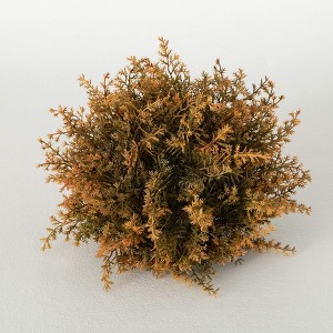 8"H Sullivans Artificial Golden Cypress Fall Orb, Indoor Fall Decor - 1 of 3