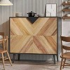 Acekool 31.5" Contemporary Storage Cabinet, Accent Sideboard Buffet Cupboard with Door Panels, Entryway or Dining - 4 of 4