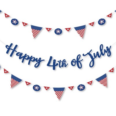 Big Dot of Happiness 4th of July - Independence Day Letter Banner Decoration - 36 Banner Cutouts and Happy 4th of July Banner Letters