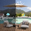 Osparple Outdoor Umbrellas for Patio, Table Umbrella with Crank, Waterproof Pool Umbrella for Inside of Pool, without Base - 2 of 4