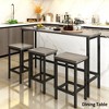 ChicFurnit Dining Sets Counter Height Table Set Space Saving Design for Kitchen Dining Room, Gray, 66.34"*19.88"*8.07" - 4 of 4