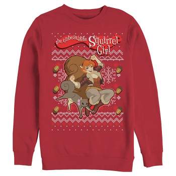 Men's Marvel Ugly Christmas Squirrel Girl Sweatshirt