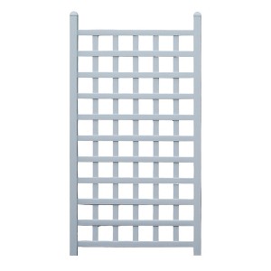 Dura-Trel Country Garden Vinyl Trellis, Outdoor Plant Support Frame, White, 35" x 66" - Decorative Grid-Style Lattice for Climbing Vines & Flowers, - 1 of 4