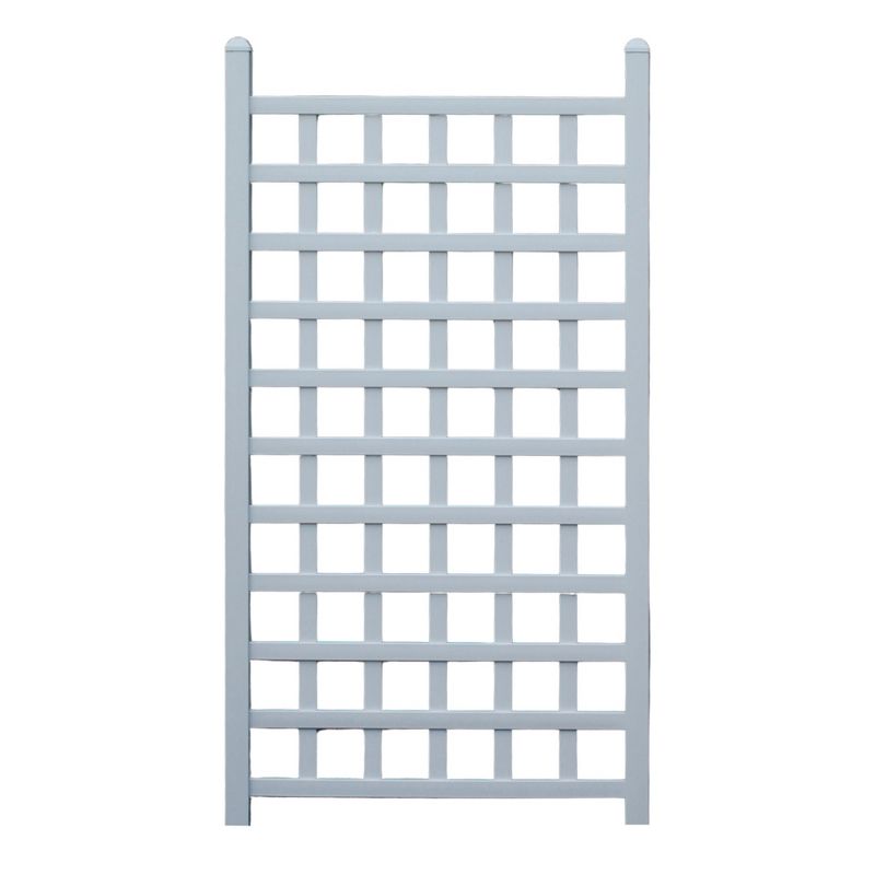 Dura-Trel Country Garden 35 by 66 Inch Indoor Outdoor Garden Trellis Plant Support for Vines and Climbing Plants, Flowers, and Vegetables, White, 1 of 7