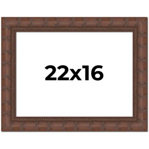 PosterPalooza | 22x16 Wide Bamboo Picture Frame, UV Acrylic, 4 Finishes - Brown, Black, Silver, and Natural - 1 of 4
