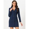 INSPIRE CHIC Women's Casual Notched Lapel Collar Office Work Blazer Dress - 3 of 4