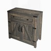 HomeRoots 32" Light Brown Wood Accent Cabinet With Two Doors And One Drawer - 4 of 4