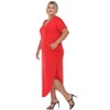 Plus Size Short Sleeve V-neck Maxi Dress - 3 of 4