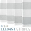 LunaLulinlk Summer Fashion Letter Stripe Home Shower Curtain，Gray - 4 of 4