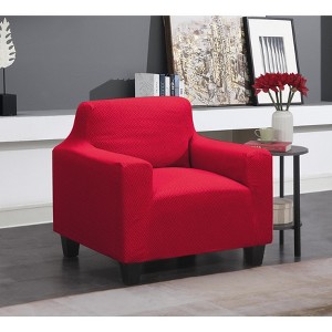 J&V TEXTILES Super Stretch Sofa Slipcover – Spandex Non Slip Soft Couch Sofa Cover, Washable Furniture Protector - 1 of 4