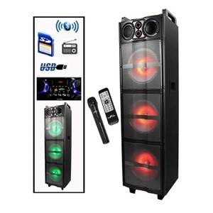 beFree Sound Triple 10 Inch Portable Bluetooth Subwoofer Speaker with Party Lights - 1 of 4
