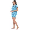 Casual Nights Women's Rayon Printed Short Sleeve Capri Pajama Set - 2 of 4