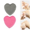 Unique Bargains Soft Heart Shape Puff Loose Powder Blender Beauty Makeup Tool Short Plush 4 Pcs - 3 of 4