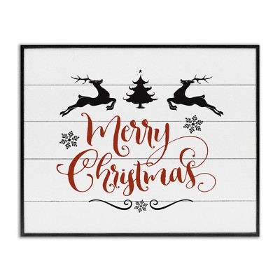 Stupell Industries Merry Christmas with Reindeer, 30" x 24"
