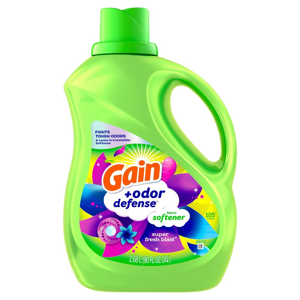 Gain + Odor Defense HE Compatible Fabric Softener - Super Fresh Blast - 90 fl oz