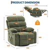 Mamual Recliner with Massage and Heat, 360° Swivel Linen Recliner Chair with Cup Holders & Side Pocket for Adults - 2 of 4
