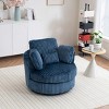 Modern Swivel Chair, Removable Cushions, Plush Corduroy, Engineered Wood Frame, Cozy Corner For Living Room Or Bedroom-The Pop Home - 2 of 4