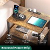 Simple Trending Nightstand with Charging Station, Bed Side Table with Adjustable Fabric Drawer - 2 of 4