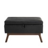 NicBex Storage Bench with Wood Frame, Mid-Century Modern Entryway Bench with Safety Hinge for Living Room, Entryway - 4 of 4