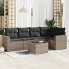 vidaXL 6 Piece Patio Sofa Set with Cushions - Gray With Table - 2 of 4