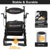 Rollator Walkers for Seniors with Seat, Walker Wheelchair Combo, Lightweight Foldable Wheelchairs for Adults,Black - 2 of 4