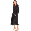 Alexander Del Rossa Women's Soft Fleece Robe with Hood, Warm Lightweight Bathrobe - image 3 of 4