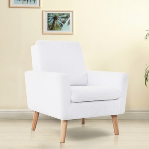 Home Imports Emporium Teddy Fleece Accent Chair for Living Room in White - 1 of 4