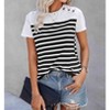 Women's Striped Round Neck Tee - Supreme Fashion - 3 of 3