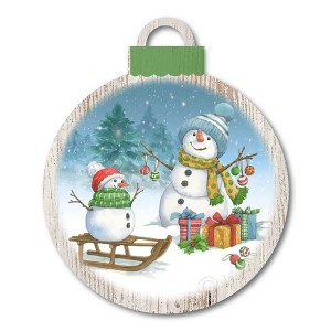 Snowman Family III Hanging Ornament Artboard - 1 of 2