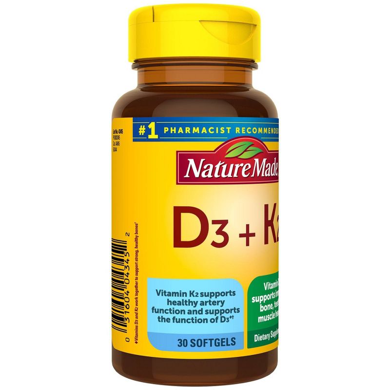 Nature Made D3+K2 Supplement Tablets - 30ct, 4 of 10