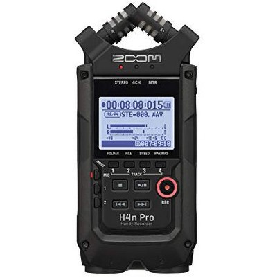 Zoom H4n Pro Black 4-Track Portable Audio Recorder (2020 Model)