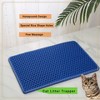 Angel Sar 21x14 Inch Cat Litter Mat, Double Layer Litter Trapping Mat with MiLi Shape Holes, Urine Waterproof, Easy Clean, Non-Slip, Blue - 4 of 4