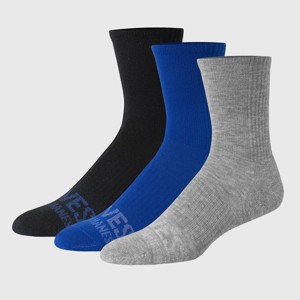Hanes Moves Premium Men's Breathable Mesh Mid-Crew Socks 3pk - 6-12 - 1 of 4