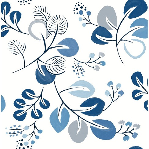 Brewster Peel and Stick 1pc Wallpaper Roux Blue - image 1 of 4