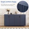 CENGHU Buffet Cabinet with 4 Wavy Doors, Storage Cabinet Sideboard with Adjustable Shelves, for Dining Room and Living Room - 4 of 4