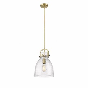 Newton Bell - 1 Light Stem Hung Pendant In Industrial Style-16.75 Inches Tall and 10 Inches Wide - 1 of 1