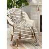 Saro Lifestyle Saro Lifestyle Multi-Striped Throw Blanket, Black/White, 50"x60" - 4 of 4