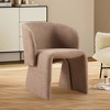 XINGHANZHENXUAN White 1 piece Modern Teddy Upholstered Accent Chair, Single Sofa Chair for Dining, Bedroom & Living Room - 3 of 4