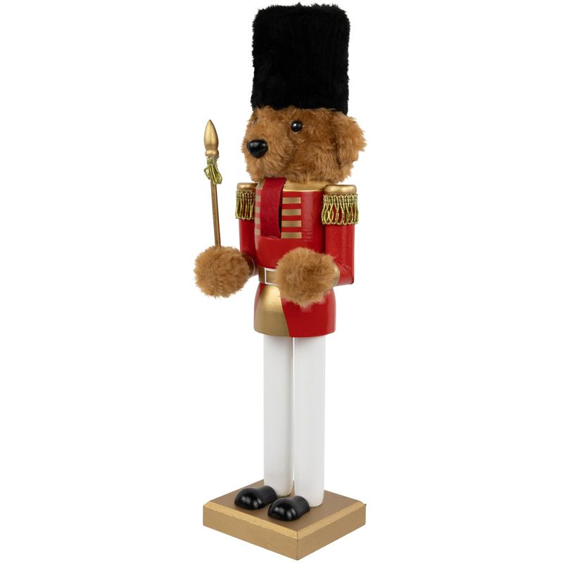 Northlight 14" Red and Gold Plush Teddy Bear Soldier Christmas Nutcracker, 3 of 7