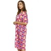 Just Love Womens Nightgown - Short Sleeve Henley Oversized Sleepwear Gown - 2 of 2