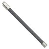 Black Bow Jewelry 12mm Stainless Steel (Multiple Colors) Woven Leather Adj Bracelet 8 In - 2 of 4