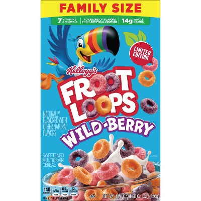 Kellogg's Froot Loops Wild Berry Family Size Breakfast Cereal - 16.1oz